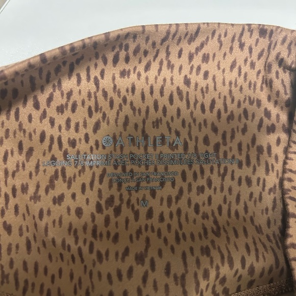 Athleta Brown Animal Print Leggings - Picture 4 of 5